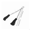 Triceps Training Handle Textured Rubber Grips Metal Chain Lat Pulldown Attachment