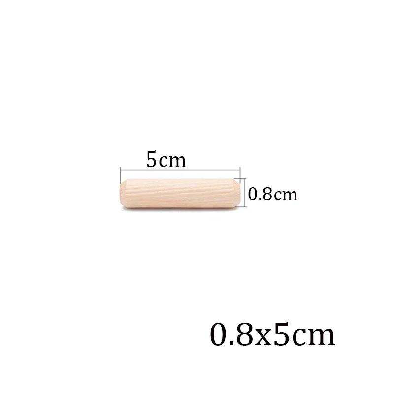 100/50 stücke Holzbearbeitung Dübel Handwerk Dübel Pins Stangen Set Möbel Beschlag Dübel Pin Holz Schrank Schublade Runde Geriffelte Holz