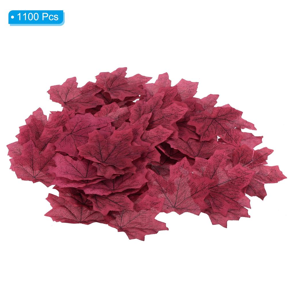 Artificial Leaves, 400/1100 Pcs Fall Maple Autumn Fake Leaf for Wedding Party Thanksgiving Halloween Decoration, Gold