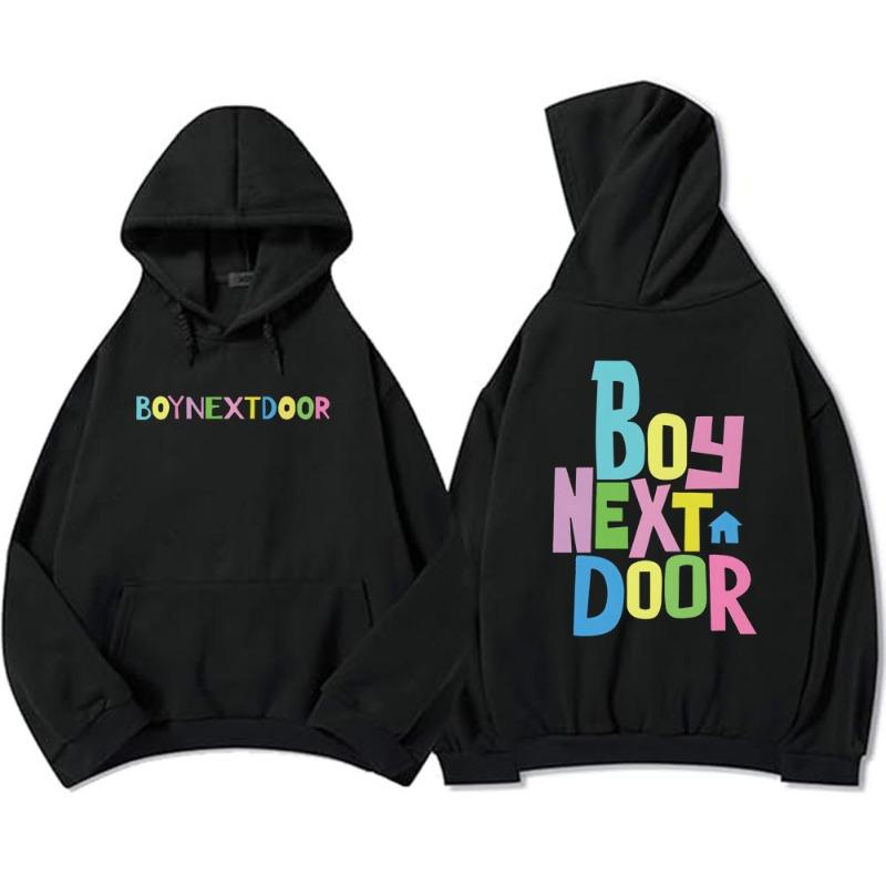 BOYNEXTDOOR Mikiny Pánské a Dámské Harajuku Pulovr Street Wear Unisex Oblečení Vintage Podzim Zima Plyšová Značka