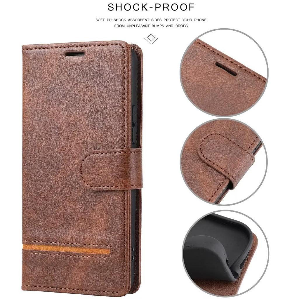 Suitable for Xiaomi 12T mobile phone leather case POCO C40 splicing contrasting color card wallet anti-drop protective case K50