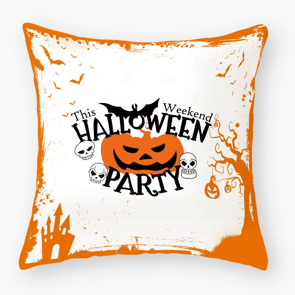 

Хэллоуин Тыква Чехлы для дома Декоративные льняные желтые наволочки Офисный диван-кровать Украшение комнаты Диван Наволочки 45 СМ 40x40cm