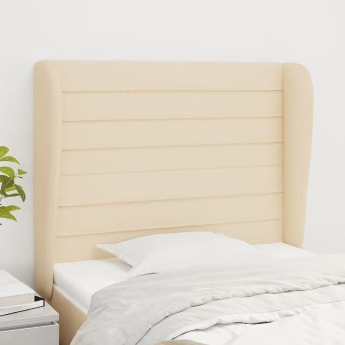 VidaXL Headboard with Ears Cream 103x23x118-128 Cm Fabric3118091