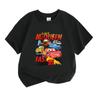 Kids Boys Girls 100% Cotton O-neck Short Sleeve T-Shirt, Cartoon Cute Racing Car Print Casual Tee for Children Summer Daily Wear, Comfortable Lightwei