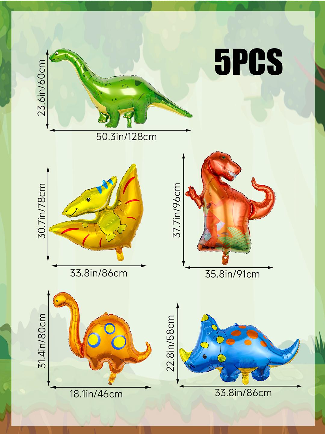 

5 шт. фольгированных шаров с изображением динозавра, Юрский период, велоцираптор, жираф, тематика животных, украшение на день рождения, годовщину вечеринки Other