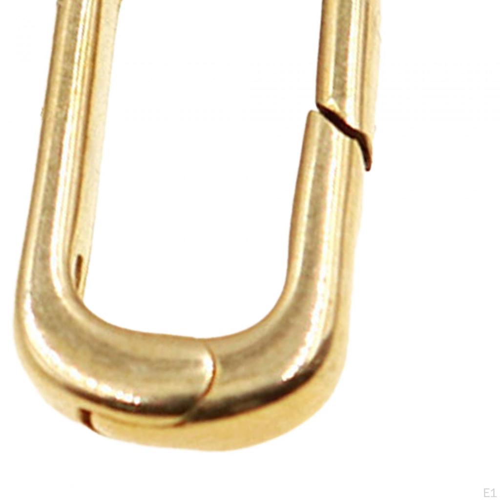 Solid Gold Oval Snap Push Connector Lock Lobster Clasps Brass Ornaments Closure for DIY