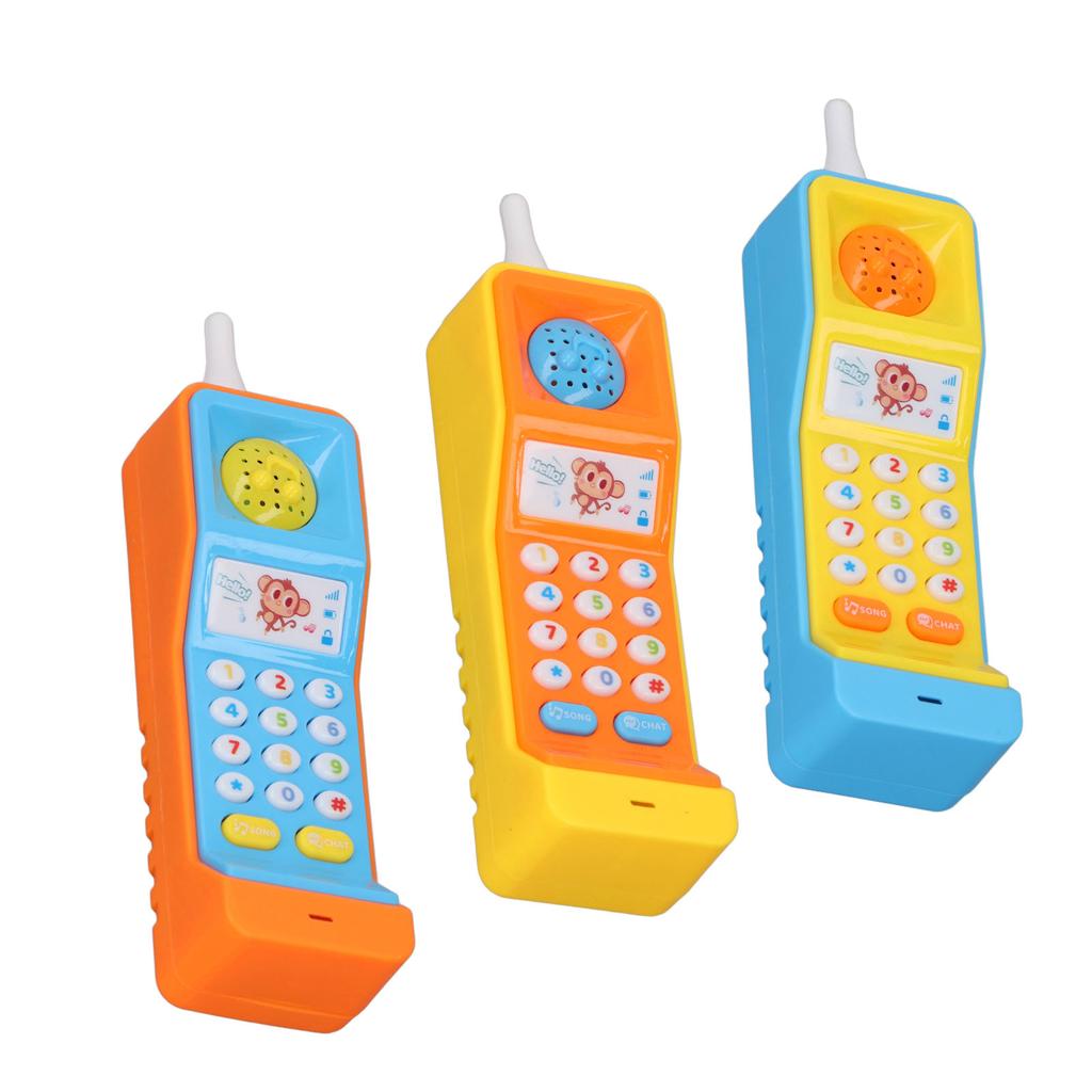 Baby Cell Phone Toy Educational Musical Toy Simulation Retro Light Up Learning Play Cell Phone for B