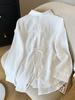 Women's Blue Ice Silk Sun Protection Cardigan - 2025 Summer Back Tie Jacket