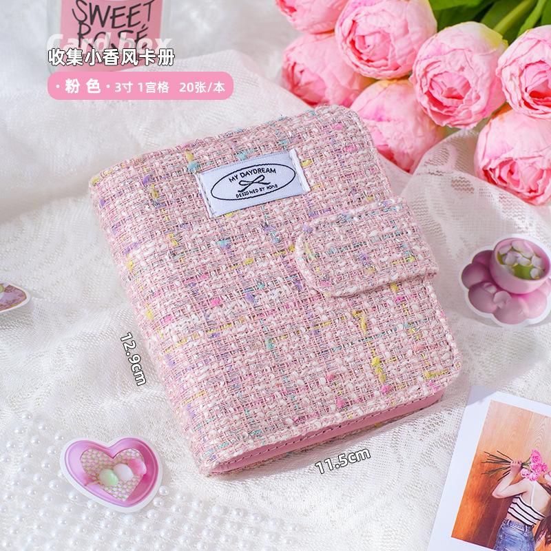 

Элегантный тканевый органайзер для карточек и Po Милый альбом для хранения с одним карманом для K-pop коллекционеров Альбом для Po айдолов и открыток