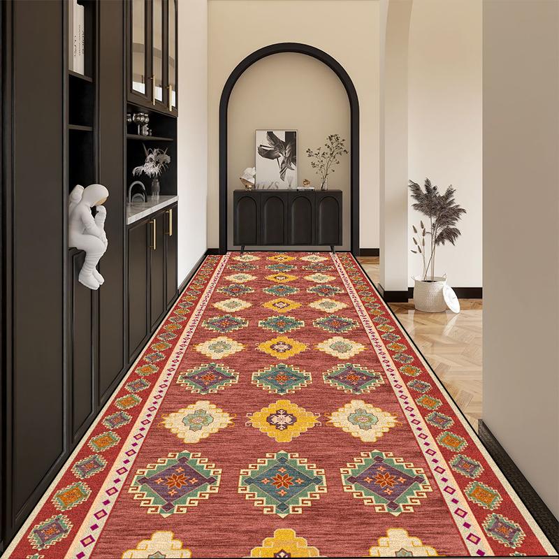 

Persian Retro Long Runners Carpet Light Luxury Decoration Home Doorway Corridor Rugs Custom Stair Hall Passageway Non-slip Mat 160*200cm