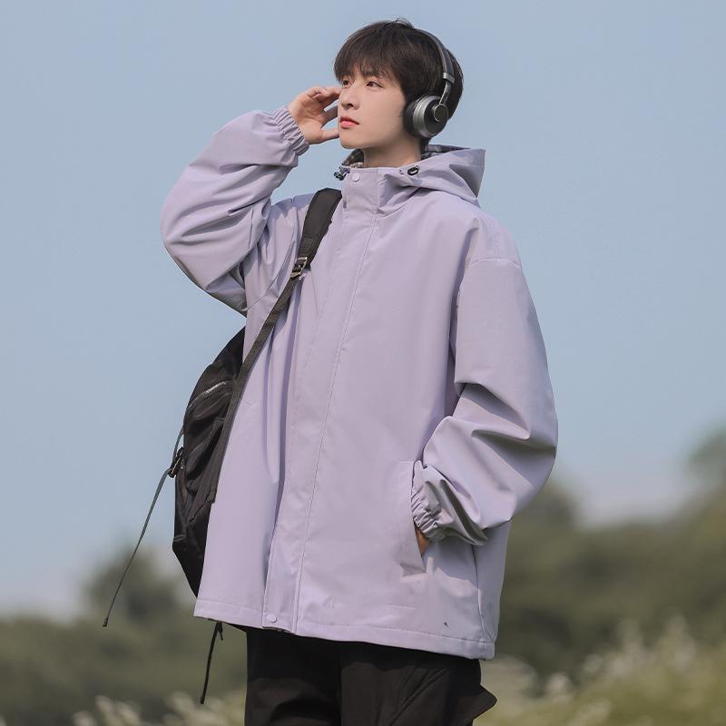 

American Plaid Jacket for Men and Women In Spring and Autumn New Loose Casual Waterproof Windproof Charge Jacket 2XL