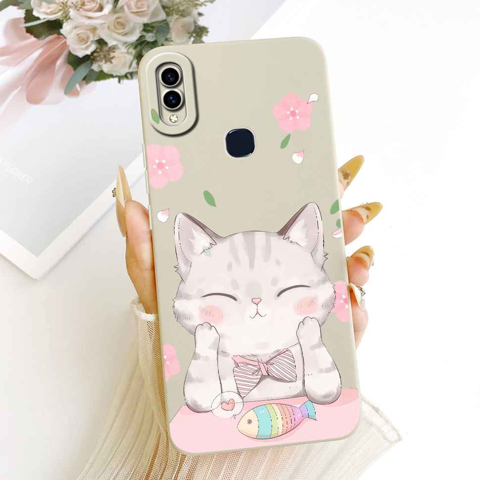 6.3" For Vivo V11i Cover Cute Cat Rabbit Protective Shockproof Case Vivo V11i V 11i 1806 VivoV11i Soft Silicone Phone Casing