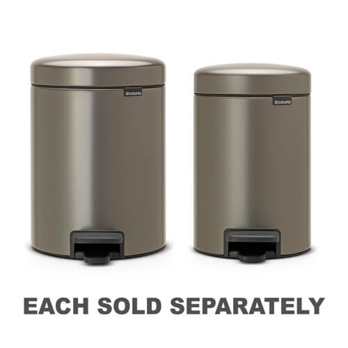 Brabantia Grau Tretmülleimer Newicon 3 Liter Platin - Bild 6