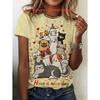 Funny Cat Pattern Women's T-Shirt Cute Animal 3D Print T-Shirts Summer Fashion Casual Street Tees Short Sleeves Round Neck Tops