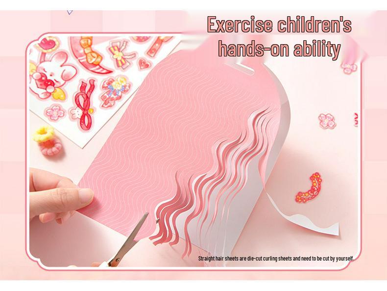 Xin Mo Mian Mian Hair Salon Handmade Sticker Pack: Children's Paper Cutting & No-Cut Quiet Book
