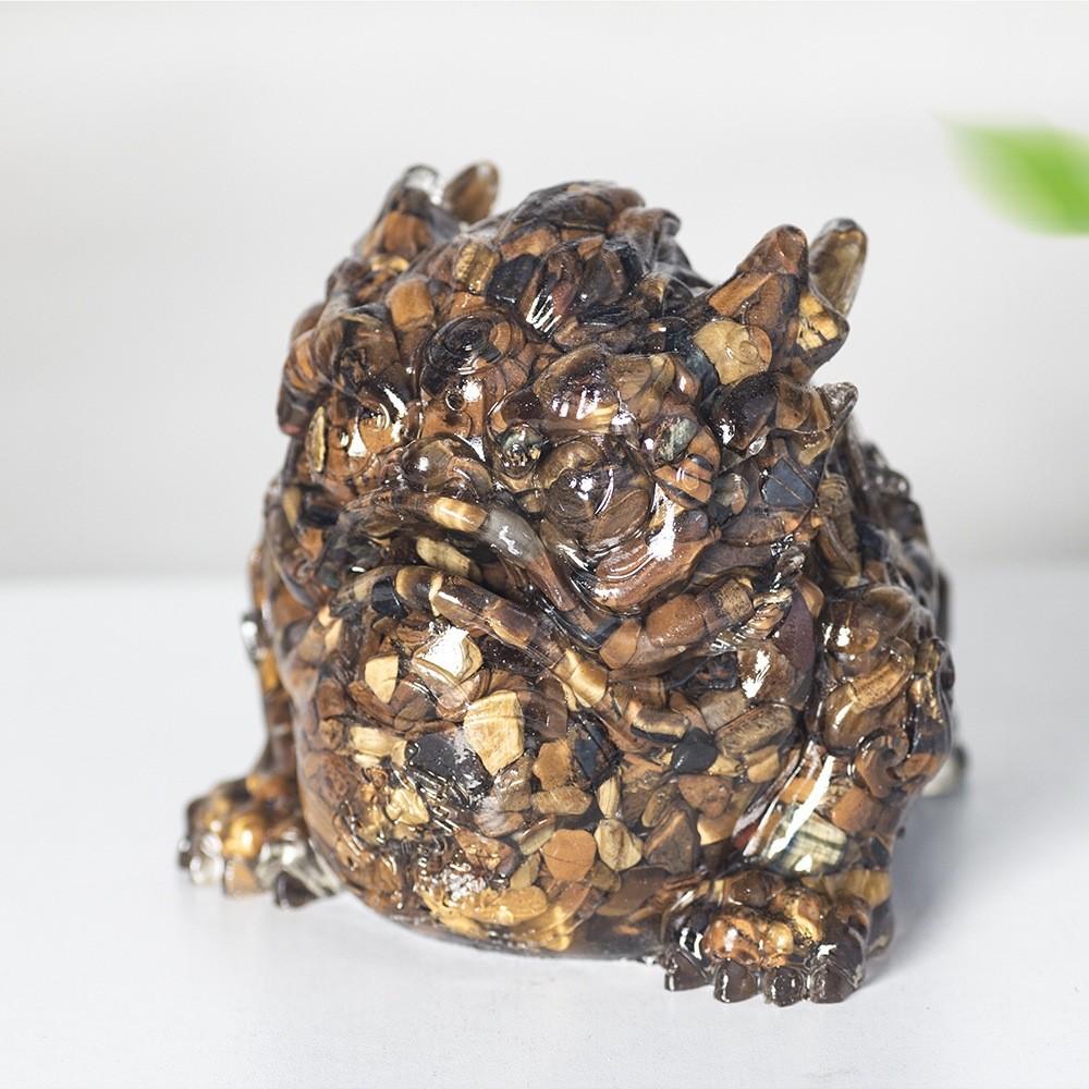 Crystal Frog Figurine With Waterdrop Resin For Rustic Living Room Decor Gift