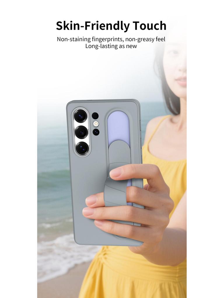 Husă de protecție din silicon pentru telefon Samsung S25FE/S25Ultra/S25Plus cu buton inteligent și brățară de mână