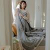 Soft Solid Color Cotton Summer Blanket - Cooling, Skin-Friendly, Lightweight Quilt