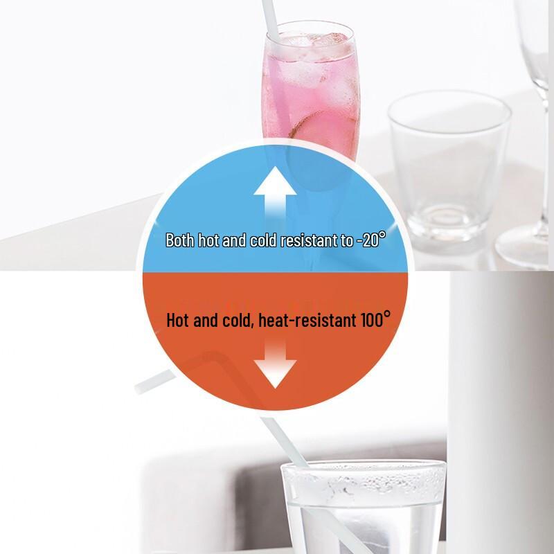 Camellia Individually Wrapped Disposable Bent Straws