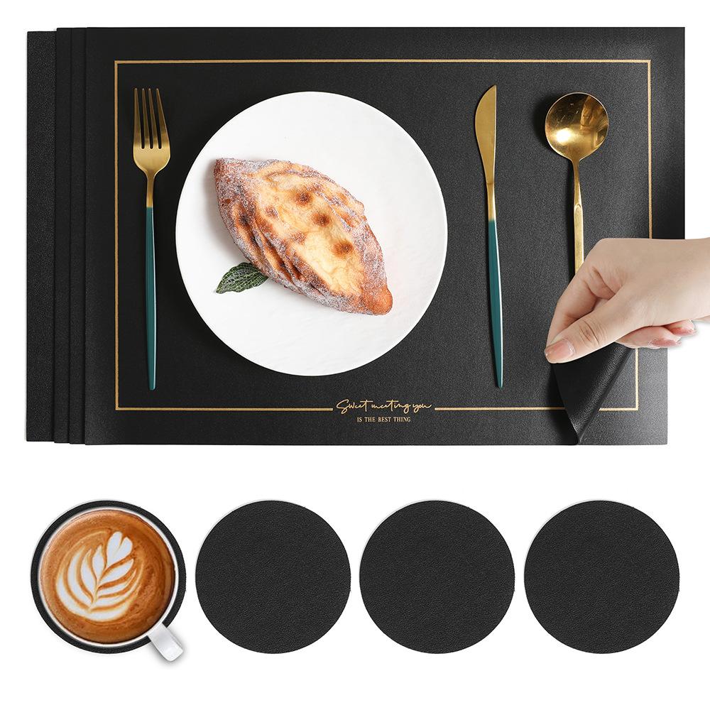Nordic ins style square placemat waterproof and oil-proof western dining mat premium dining table mat hotel restaurant tray mat coaster