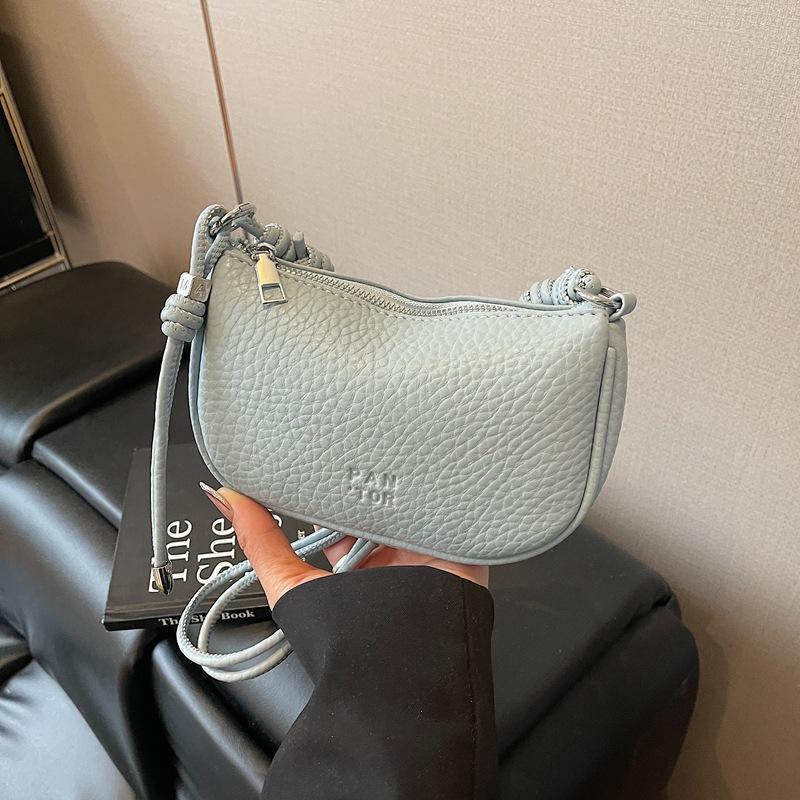Fashion Simple Solid Color Shoulder Armpit Bag Ladies Pu Leather Crossbody Bags Casual Commuting Shoulder Bags