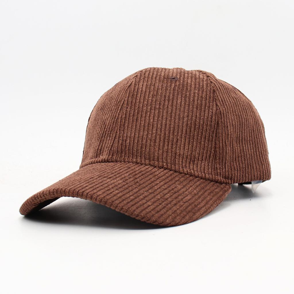 Corduroy Baseball Cap Simple Solid Color Versatile Trendy Warm Strip Peaked Cap Men And Women