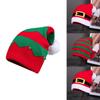 Festive Red Knitted Beanie Hat With Colorful Pom Poms For Family Christmas Gift