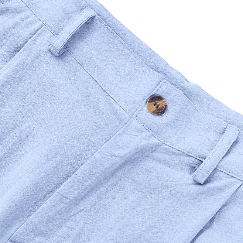 Men's European Casual Loose Linen Trousers - Breathable & Comfortable for Business or Commuting