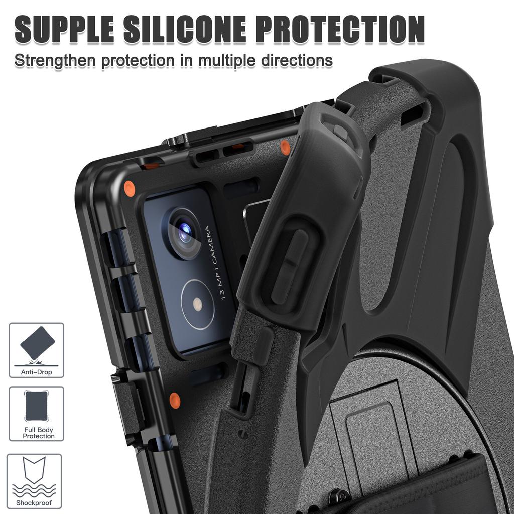 For Lenovo Tab K11 Plus/Zhaoyang K11 B352FU,TB230XC Case Kickstand PC+Silicone Tablet Cover