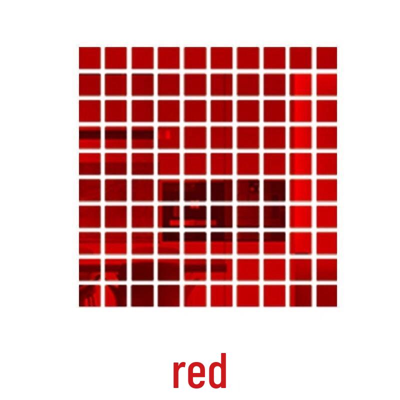 100-Piece Self-Adhesive Square Mosaic Mirror Wall Stickers for Home Decoration