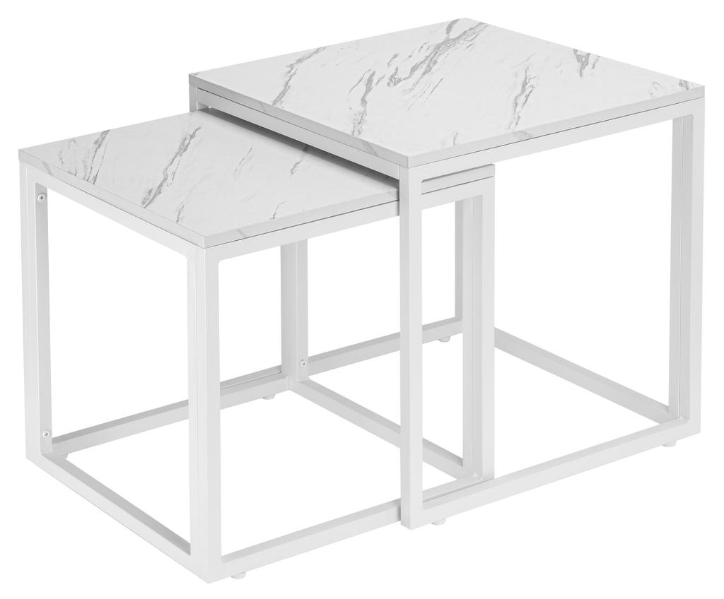 Coffee Tables White Praven White Marble