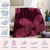Burgundy Petal Shade Flannel Blanket Warm Soft Halloween Christmas Couch Warm Cozy Decorative Decor Gift for All Season