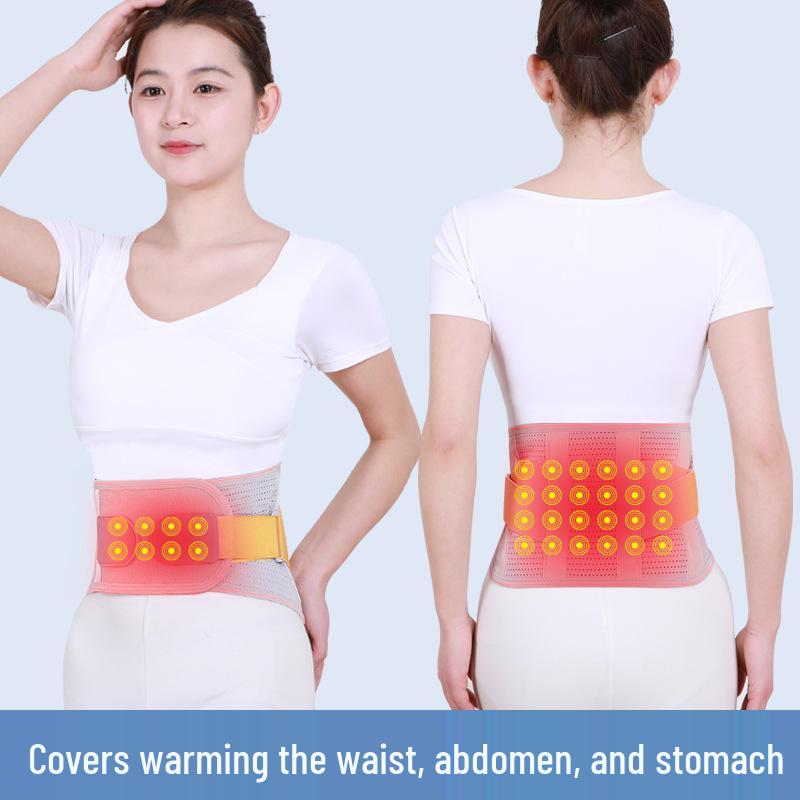 Ultra-thin Breathable Lumbar Support Waist Trainer for Yoga with Strong Self-heating Support