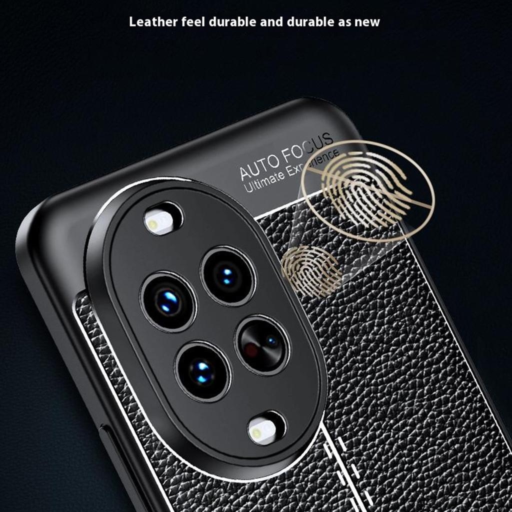 For Huawei nova 14 Ultra 5G Case Litchi Texture TPU Flexible Phone Cover, Black