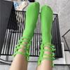 Women Girls Gothic Broken Hip Hop Punk Knit Beggar Socks Hem Ribbed Ripped Socks Summer Stockings