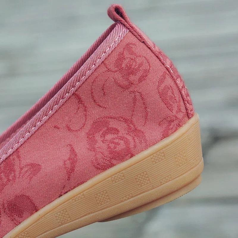 Maogu 2024 весна осень цветок этнический стиль ретро китайская ткань слипоны обувь — фото 6