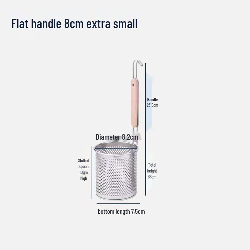 304 Stainless Steel Noodle Skimmer Ladle - Large Strainer for Mala Tang and Soup