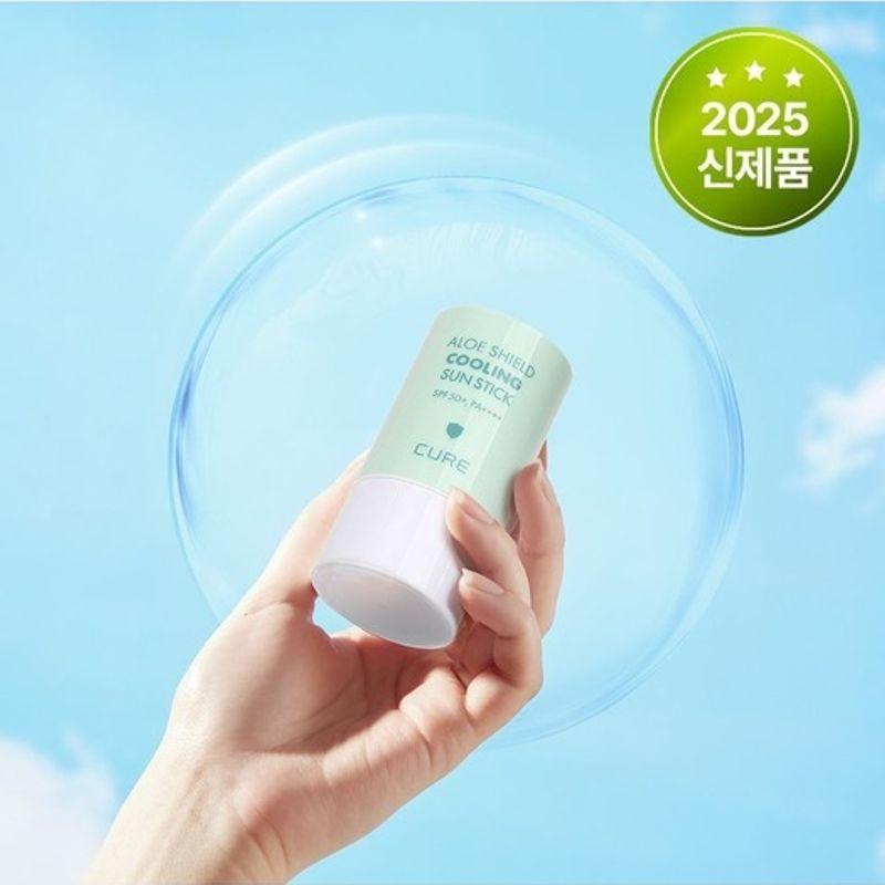 

[Kim Jung-moon Aloe] Cure Aloe Shield Cooling Mint Sun Stick for the Whole Family 23g [Soothing Sunscreen]