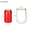 KEMORELA 2/4PCS Double Cup Latte Macchiato Glass For Coffee Cup Latte Ice Cream American Coffee Juice Beer Restaurant Drinkware