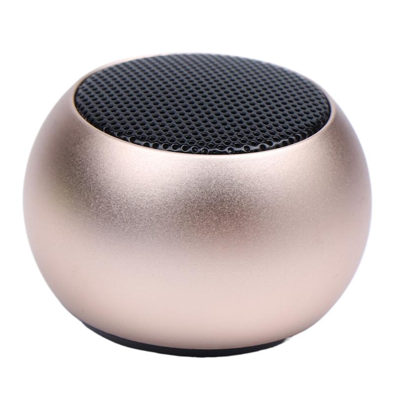 M3 High Quality Bass Mini Led Plating Loud Outdoor Sports Portable Round Small Wireless Speaker For Mobile Phone
