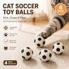 4-Pcs Cat Football Toy – Interactive Rolling Ball for Kittens and Adult Cats, Lightweight and Durable, Indoor Entertainment