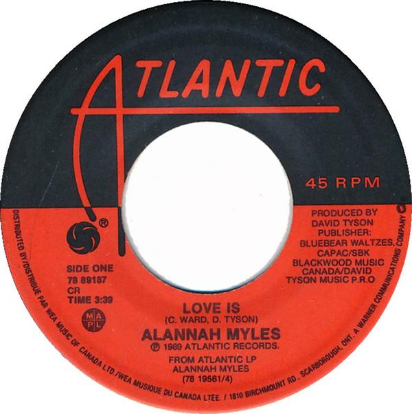 

7inch Record ALANNAH MYLES - Love Is 7889187PROMO Atlantic 1989 Canada Rock Used