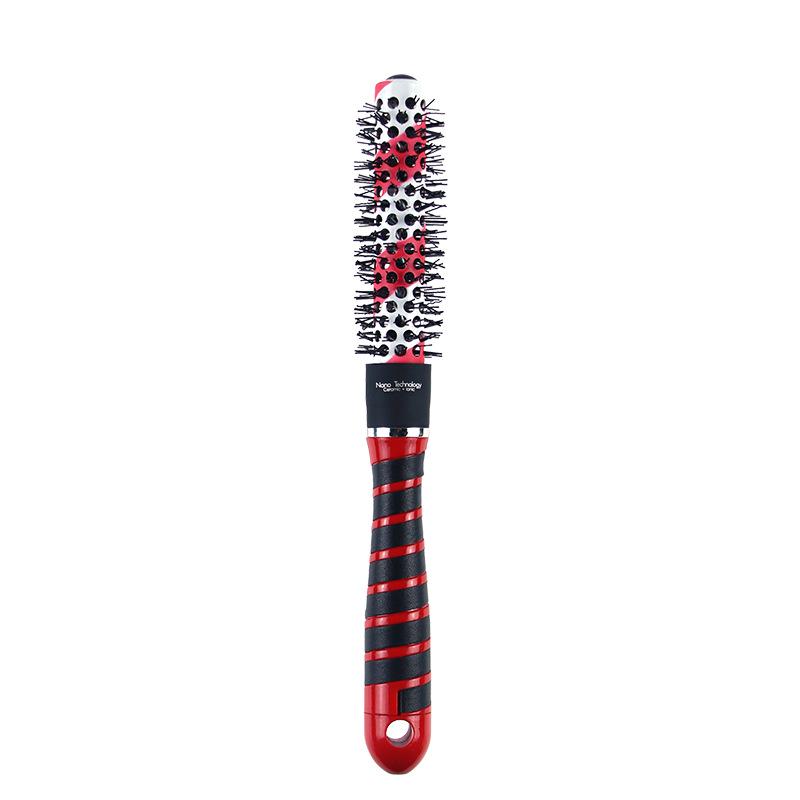 

Shangli Heat-Resistant Ceramic Comb with Anti-Static Nylon Bristles and Conductive Aluminum Barrel for Hair Styling