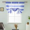 Roman Curtain Gauze Curtain Blue Strip Gray Strip Gauze Curtain
