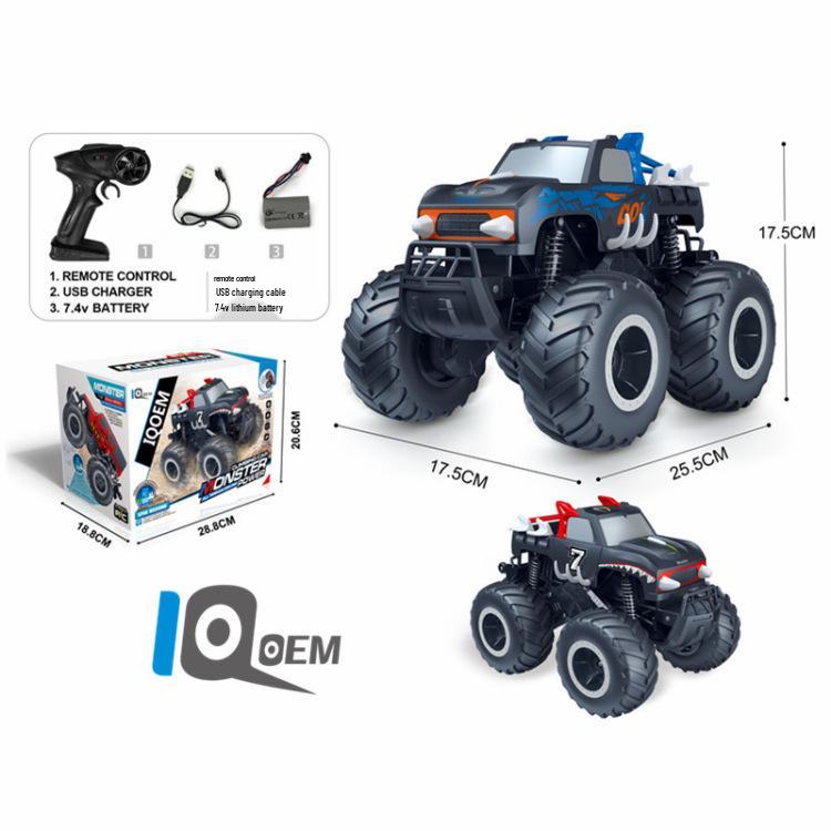 IQ0EM Amphibious Off-Road Stunt RC Car: High-Speed Big Foot, Drifting Climber