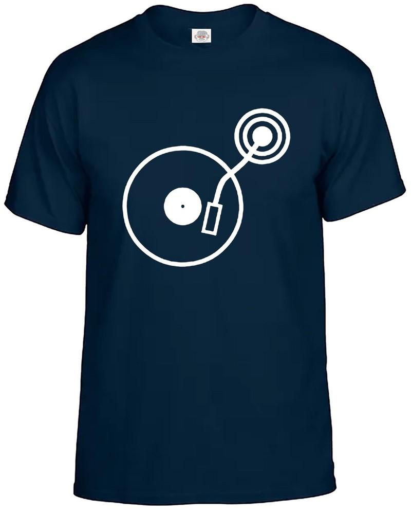 Dj Turntable Tshirt Mens Ibiza Club Party Old School Style Rave Edm Cool Top