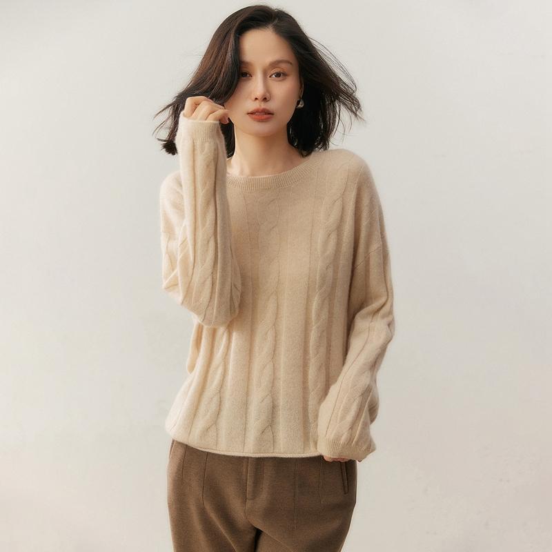 Qinghe 100% Pure Cashmere Women's Sweater - Ultra Soft Luxury Winter Pullover