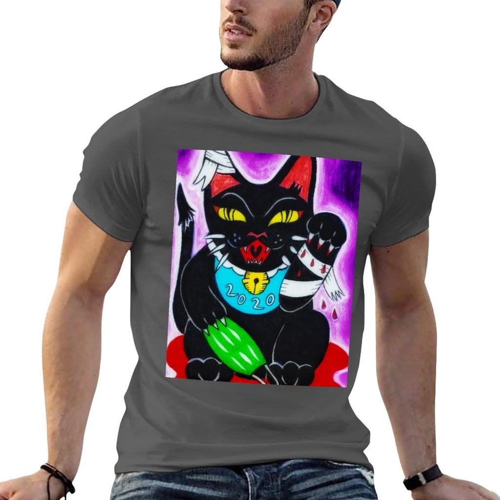 Bad Luck Cat TShirt Independence Day Short Sleeve TShirt
