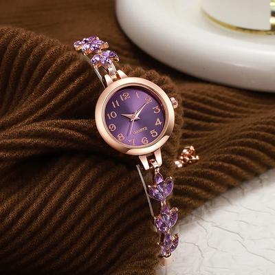 Fashion Temperament Watch, Female Trend Temperament Style, Clover Bracelet, Women's Watch, Diamond Inlaid Watch