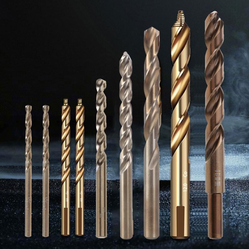 3-13mm M35 Cobalt Drill Bit Twist Jobber Length Drill Bit Round Shank for Hardened Metal Iron Plastic and Wood Metal